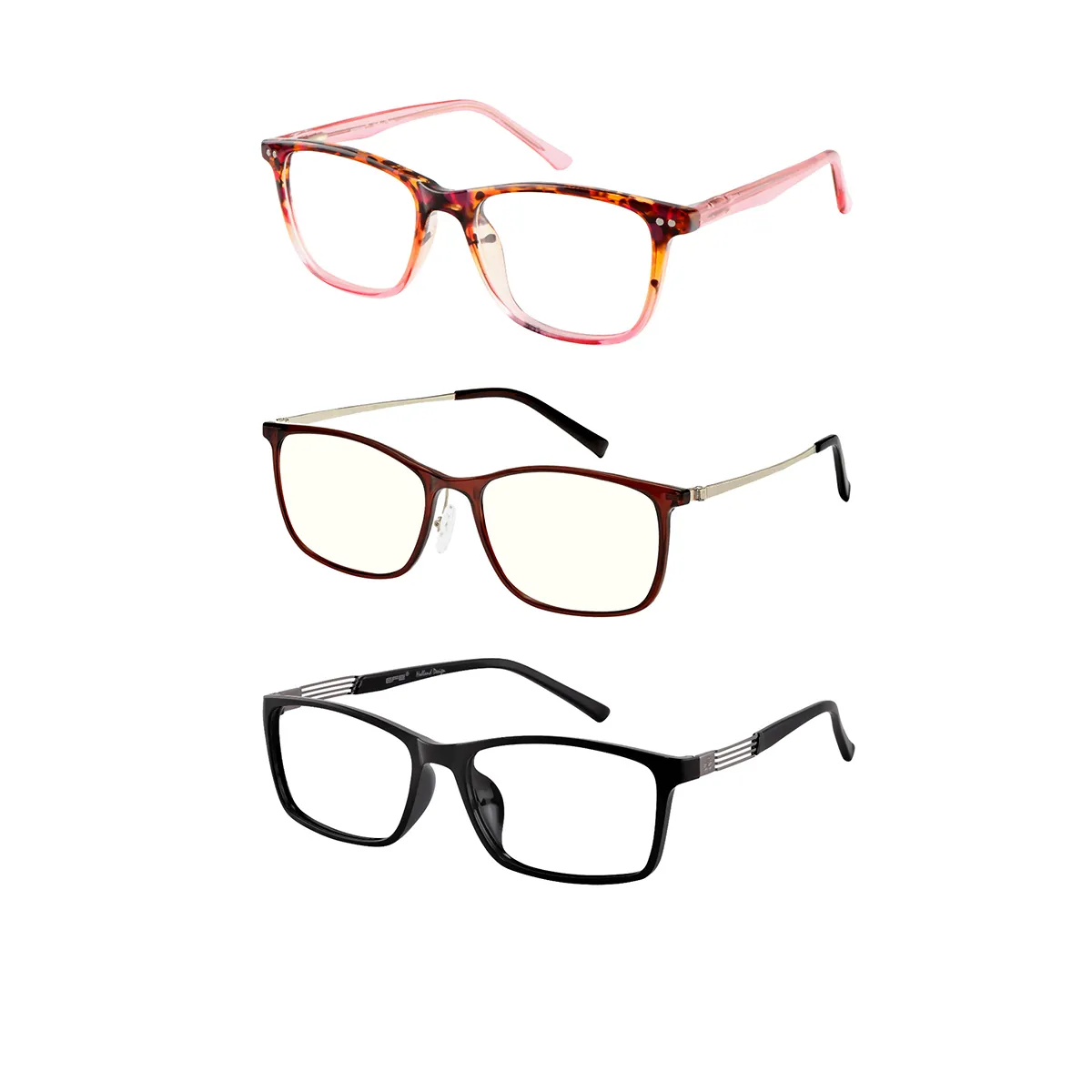Classic Rectangle Multicolor  Reading Glasses for Women & Men